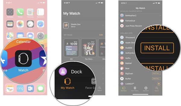 add audible to apple watch