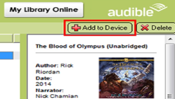 add audiobooks to device