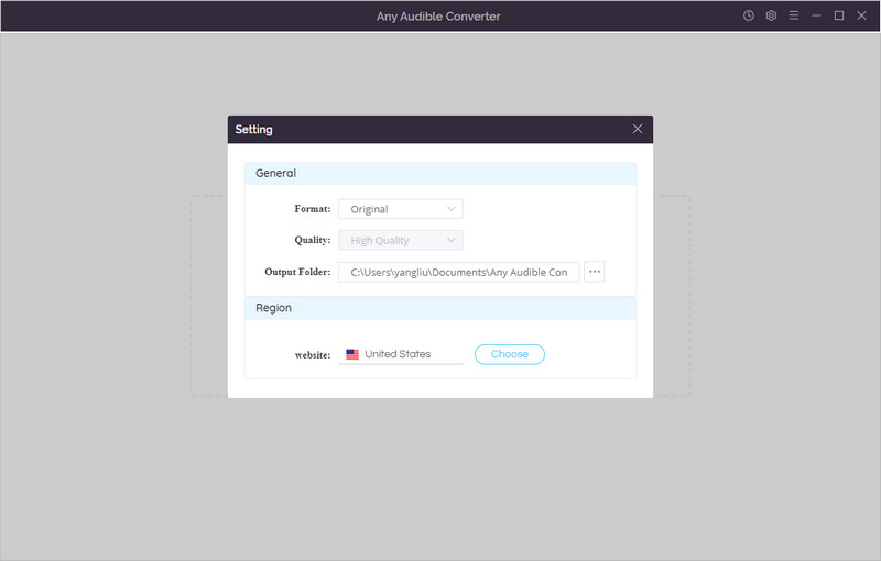 output settings