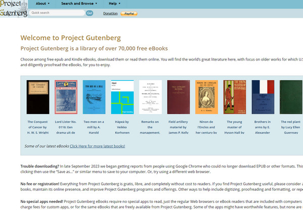 project gutenberg