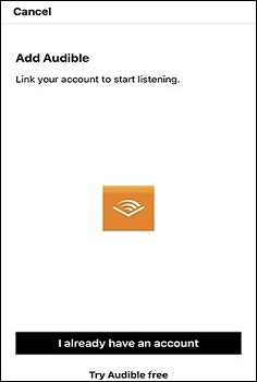 log into audible