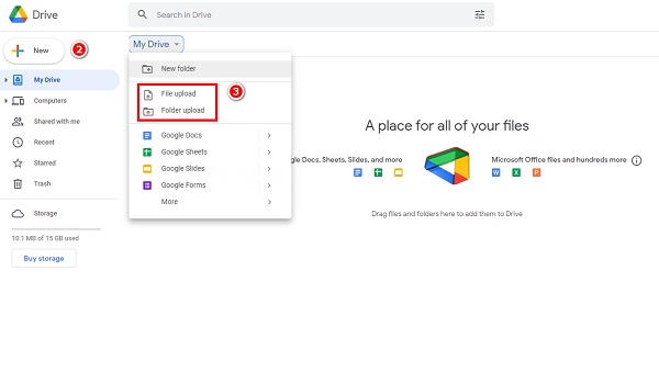 upload to google drive