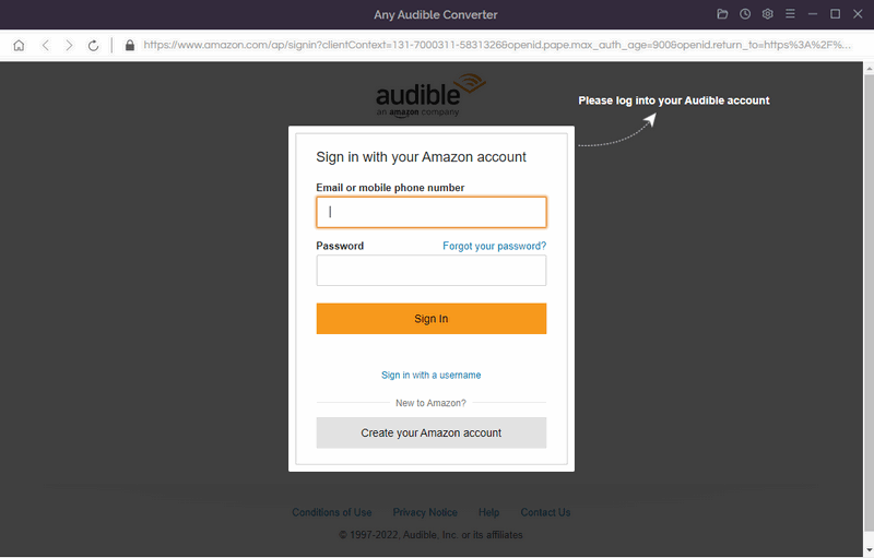 login audible